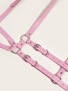 1入組女士環鏈龐克背帶腰帶適用於裝飾用品 - 粉色 - 查看 4