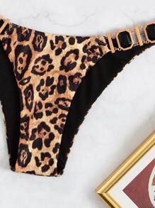 Swim SXY 2025 Women's Vacation Sexy Leopard Print Bikini Bottom (Print Pattern Random) Summer - Multicolor - View 5