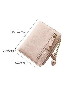 Stitch Detail Small Wallet - Pink - View 4