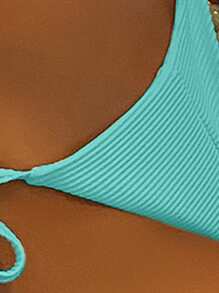 Bikini tam giác đính hạt tương phản - Màu xanh bạc hà - Xem 4