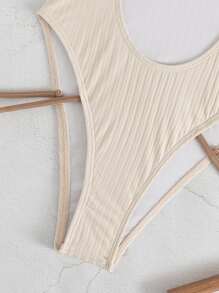 SHEIN Swim Summer Beach Cut-Out One Piece Swimsuit