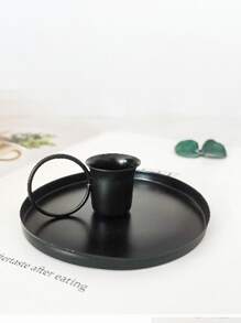 Cup Shaped Candle Holder Gifts Birthday Graduation - Black - View 4