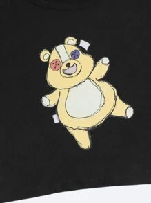 Julia Chen Camiseta corta con estampado de dibujos animados - Negro - Ver 3