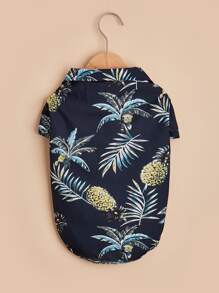 鳳梨印花寵物襯衫 - 彩色 - 查看 3