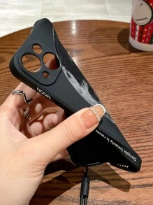 太空月亮圖案 Tpu 邊緣彩色手機殼，附手帶，相容於蘋果系列 Iphone7 8 11 12 13 14 Promax Plus X Xr Xsmax Se2、iphone15、15pro、15plus、15promax 三星系列 Galaxy A03s、a03core、a04、a12、a13 max 三星系列 Galaxy A03s、a03core、a04、a12、a13 max 三星系列 Galaxy A03s、a03core、a04、a12、a13 max, a14 , a21s , a22 , a23 , a32 , a33 , a34 , a50 , a51 , a52 , a53 , a54 , a71 , a72 , a73 , s20fe , a54 , a71 , a72 , a73 , s20fe , s21 , 25 ultra相容iPhone15/15Plus/ 15Pro /15Promax - 黑色 - 查看 4