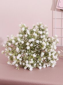7pcs Artificial Flower, Faux Flower Bouquet For Home Decor - White - View 6