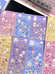 1入組卡通圖案隨機貼紙 - 彩色 - 查看 2