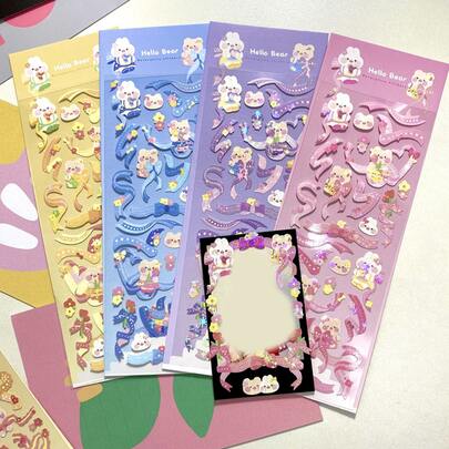 1入組卡通圖案隨機貼紙