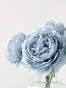 12/24pcs Artificial Peony Flowers Simulated Peony Flower Heads With Stems For Wedding Party Decoration, Cake Decoration And Home Living Room Table Centerpieces,Fake Plants,Fall Decor,Room,Desk,Garden Decor,Room Decoration Stuff Home Decor Back To School School Supplies - Dusty Blue - View 5