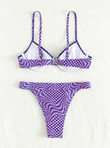 Bikini kẻ sọc nâng ngực cho bãi biển mùa hè - Nhiều màu - Xem 2