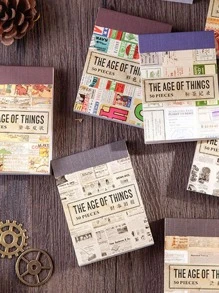 1pc Vintage Pattern Random DIY Material Paper - Multicolor - View 1