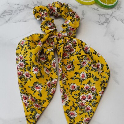 Flower Print Hair Tie