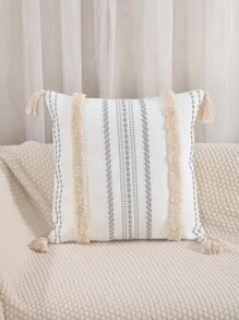 1pc Velvet Tassel Decorative Pillow Cover (Pillow Insert Not Included) - Multicolor - View 3