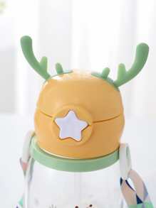 1 pieza Botella de agua con estampado de dibujos animados - Amarillo - Ver 4