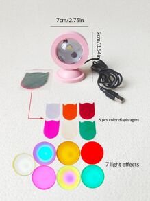 1 đèn LED mini 7 màu chiếu hoàng hôn, cần phim, đèn chiếu để trang trí tường trong nhà và chiếu sáng xung quanh - Nhiều màu - Xem 6