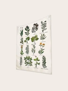 植物印花掛毯 - 彩色 - 查看 2