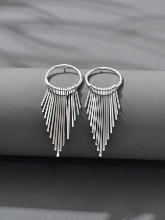 Tassel Decor Drop Earrings