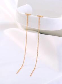 Nooxian 極簡風格耳線 - 金黃色 - 查看 3