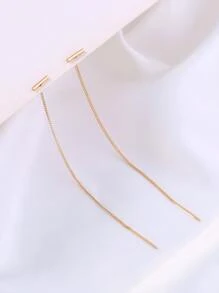 Nooxian 極簡風格耳線 - 金黃色 - 查看 6