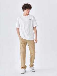 Manfinity VCAY 1pc Letter & Cartoon Graphic Drop Shoulder Oversize Tee - White - View 5