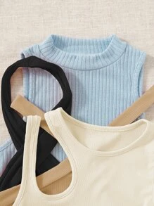 SHEIN Unity Áo hai dây Hội Chữ thập Thắt nút màu trơn Gợi cảm - Nhiều màu - Xem 3