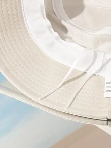 字母刺繡漁夫帽街頭風