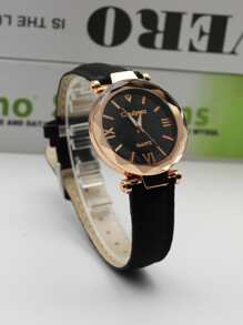 Đồng hồ thạch anh tay tròn - màu đen - Xem 2