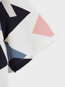 Manfinity RebelGame Men Color Block Geo Print Shirt - White - View 4