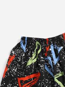 SHEIN Boys Allover Print Shorts - Multicolor - View 3