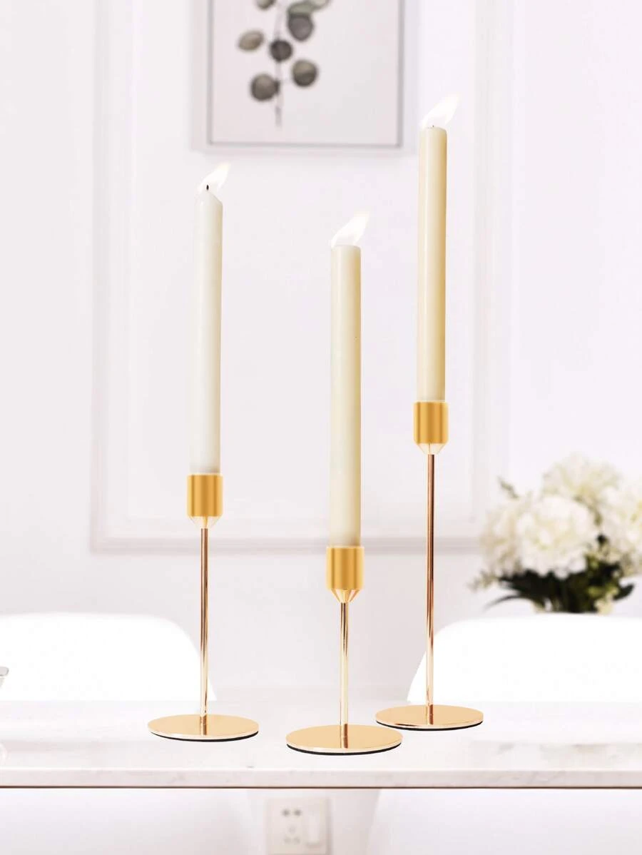 3入組合金燭臺 - 金色 - 查看 1