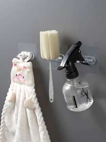 2入組透明牆面掛鉤 - 無色 - 查看 7