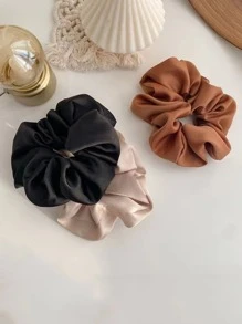 3 cái Scrunchie rắn - Nhiều màu - Xem 1
