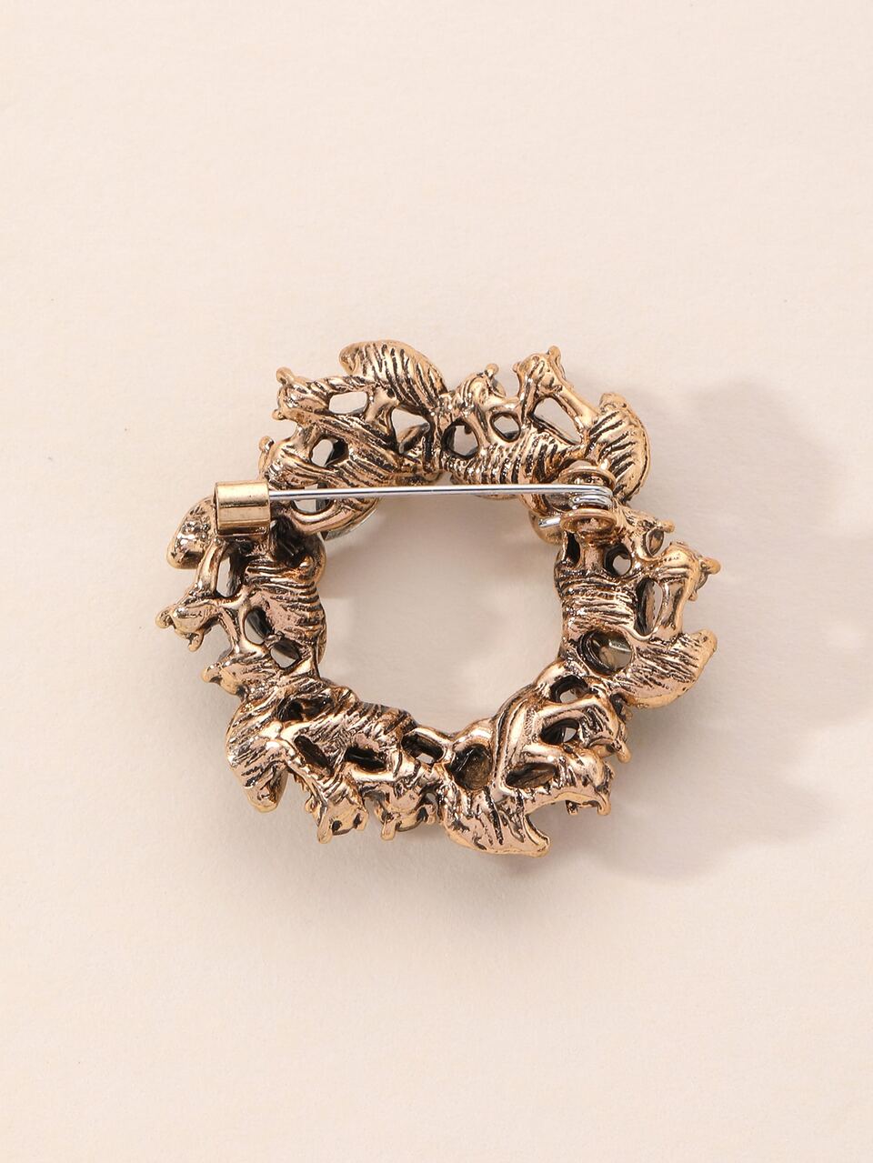 Rhinestone Decor Brooch