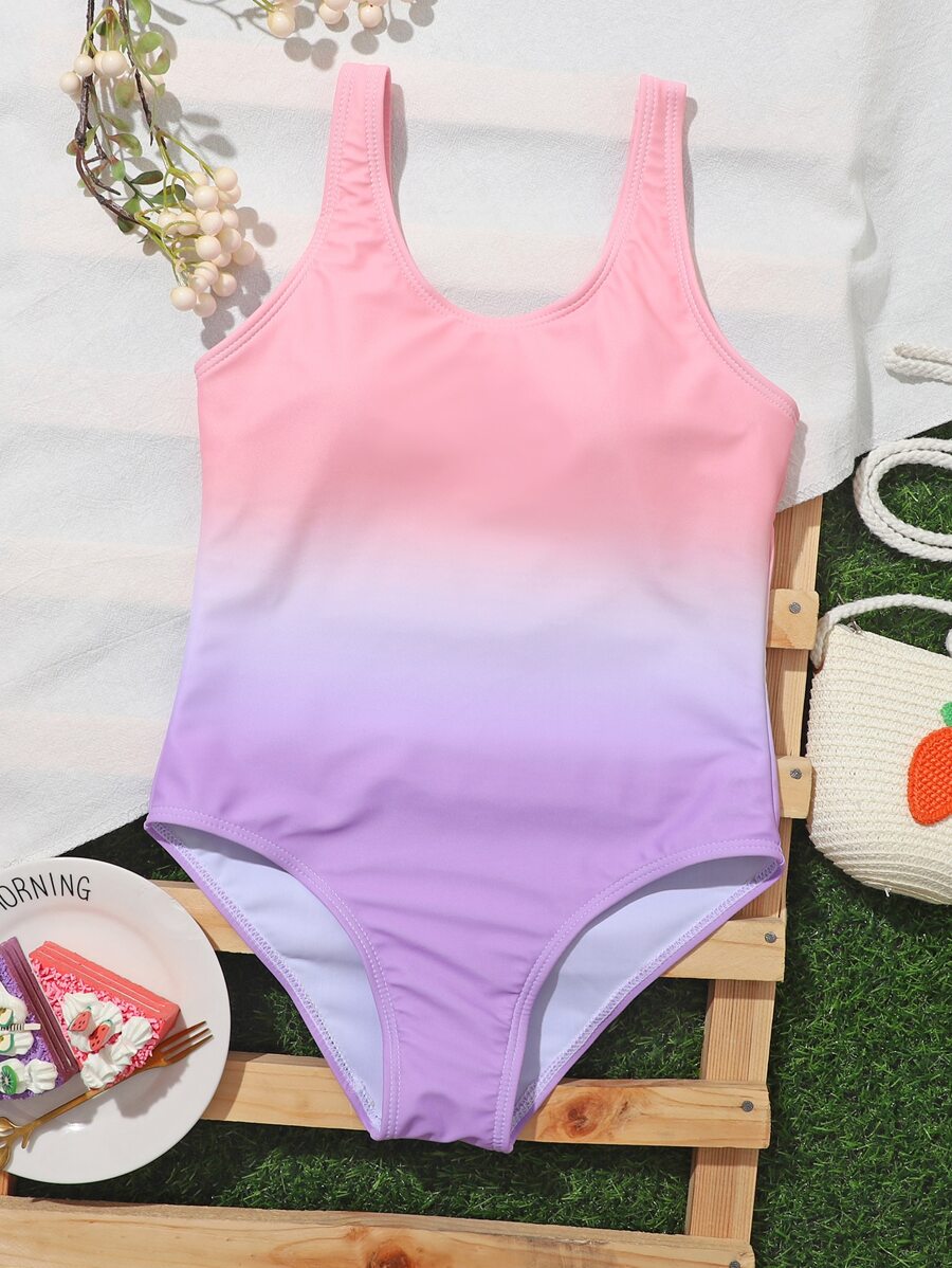 Tween Girl Ombre One Piece Swimsuit - Multicolor - View 1