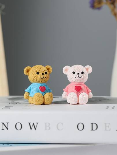 قطعتان من الديكورات المزينة على شكل الدب، أفضل الهدايا