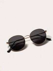 Retro Metal Frame Fashion Glasses Basics Fall Winter Women Outfits Clothes Business Casual Gifts - Black - View 3