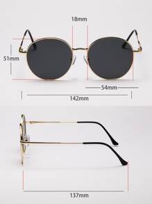 Retro Metal Frame Fashion Glasses Basics Fall Winter Women Outfits Clothes Business Casual Gifts - Black - View 5