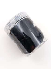 50 piezas Goma de pelo unicolor - Gris - Ver 2