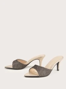 Sandalias planas con diseño de diamante de imitación - Dorado - Ver 3