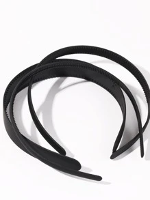 3件套纯色休闲发箍，发带，发圈，黑色，发饰，头饰 - 黑色 - 查看 2