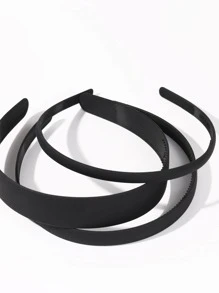 3件套纯色休闲发箍，发带，发圈，黑色，发饰，头饰 - 黑色 - 查看 4