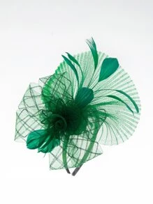 Băng đô trang trí hoa - màu xanh lá - Xem 2