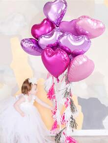 10入組心形小氣球 - 粉色 - 查看 2