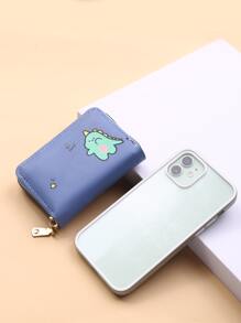 卡通圖案卡包 - 藍色 - 查看 3