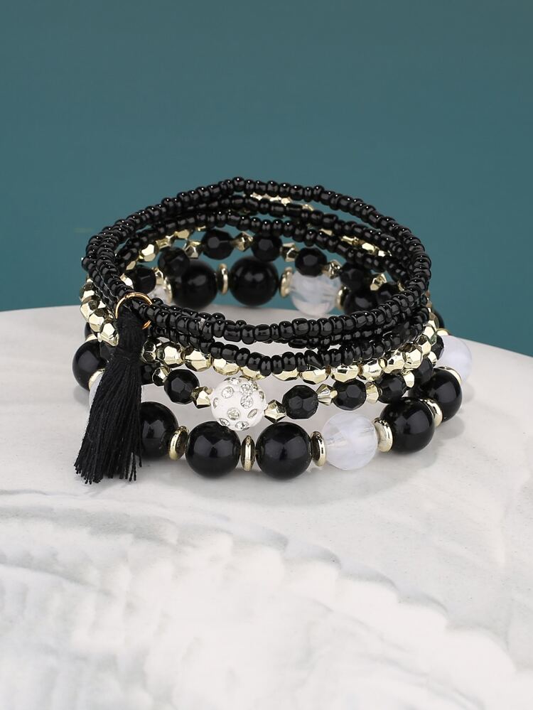 1 Set Style Multicolor Jewelry Combination, Including 6pcs Bracelets