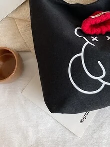 Túi Crossbody Nữ Hoạt hình Có thể điều chỉnh được - màu đen - Xem 4