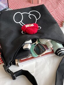 Túi Crossbody Nữ Hoạt hình Có thể điều chỉnh được - màu đen - Xem 7