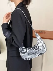 Đồ họa Chữ cái Cái túi - Đen và trắng - Xem 2