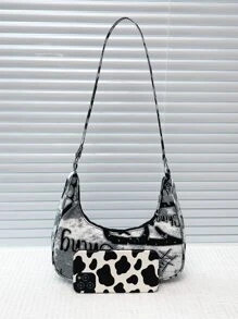 Đồ họa Chữ cái Cái túi - Đen và trắng - Xem 4