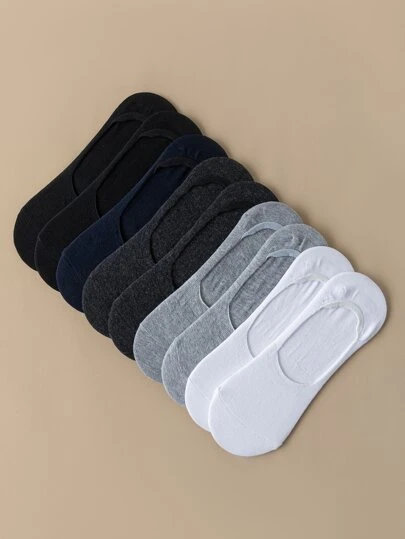 9 par Solid Invisible Strumpor för män